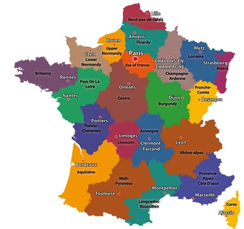 old regions of France 