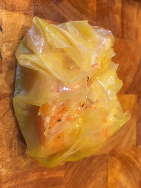 Salmon Wrapped in Filo 