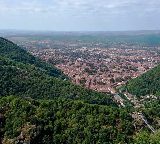 Vue panoramique de Mazamet depuis Hautpoul