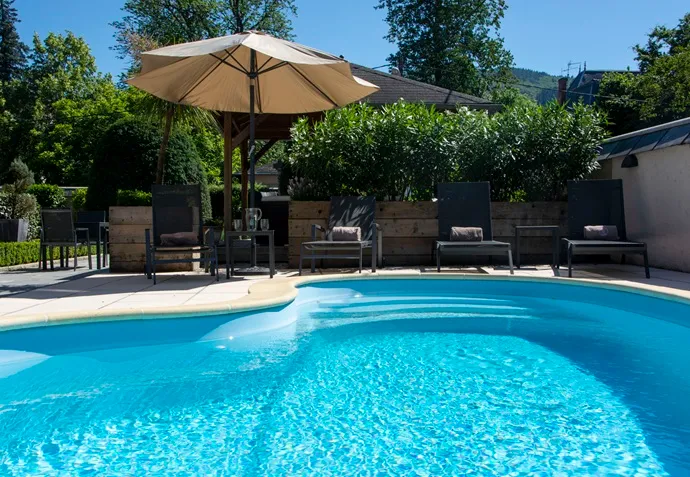 The  pool at La Villa de Mazamet, perfect for post-ride recovery