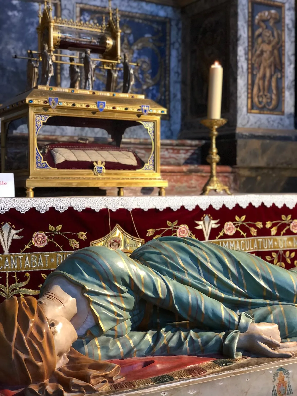 Saint Cecilia's relics rest in Albi's cathedral